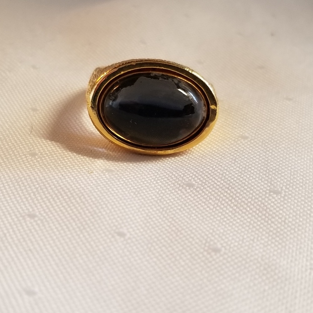 Tourmaline Ring Gold Tone - Picture 4 of 6